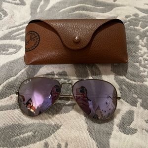 Ray-Ban Polarized Aviators (purple & bronze)